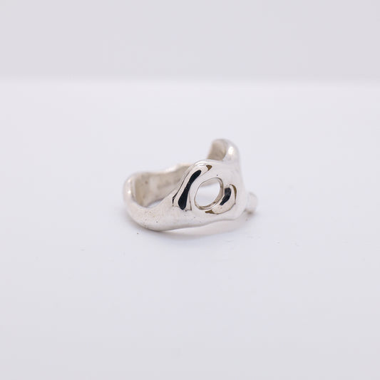 Molten Ring No. 002 - Handmade One of a Kind Ring in Recycled Silver