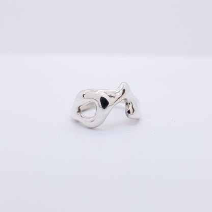 Molten Ring No. 001 - Handmade One of a Kind Ring in Recycled Silver