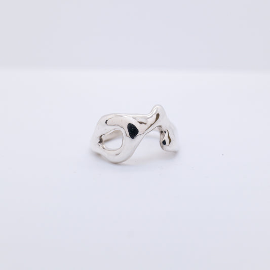 Molten Ring No. 001 - Handmade One of a Kind Ring in Recycled Silver