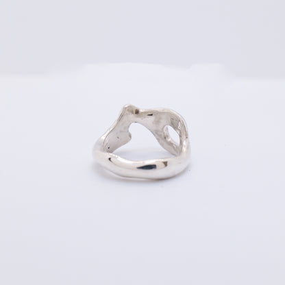 Molten Ring No. 001 - Handmade One of a Kind Ring in Recycled Silver