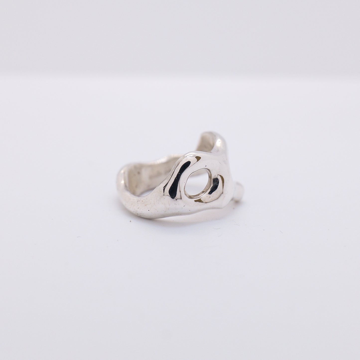 Molten Ring No. 002 - Handmade One of a Kind Ring in Recycled Silver