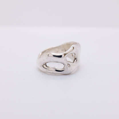 Molten Ring No. 003 - Handmade One of a Kind Ring in Recycled Silver