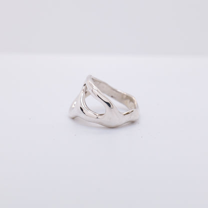 Molten Ring No. 007 - Handmade One of a Kind Ring in Recycled Silver