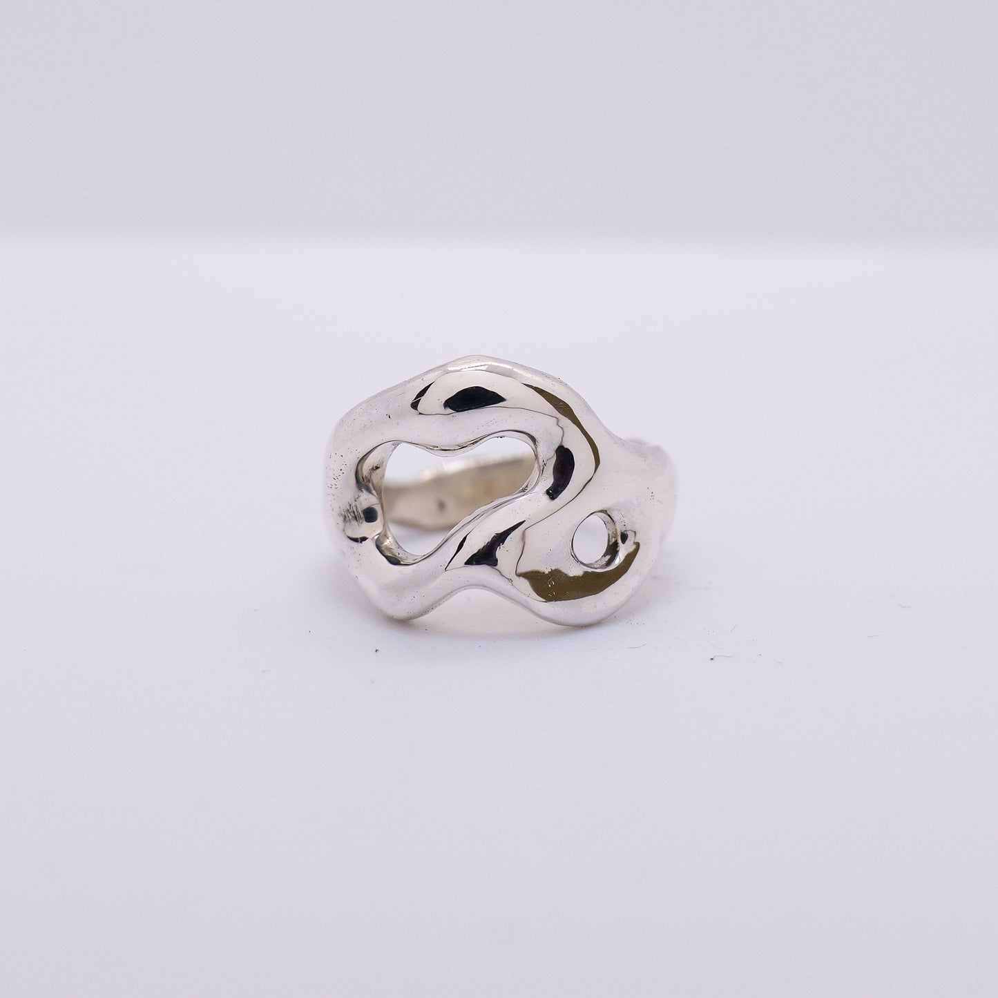 Molten Ring No. 011 - Handmade One of a Kind Ring in Recycled Silver