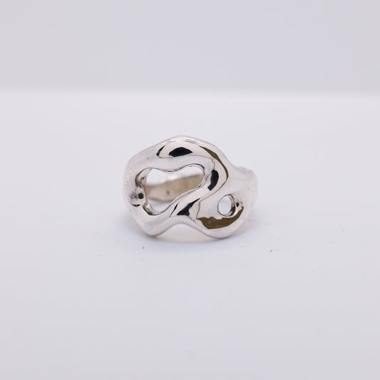 Molten Ring No. 011 - Handmade One of a Kind Ring in Recycled Silver
