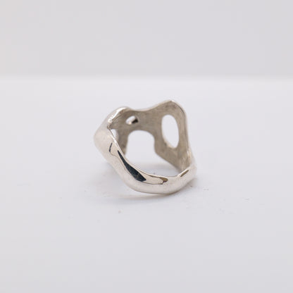 Molten Ring No. 017 - Handmade One of a Kind Ring in Recycled Silver