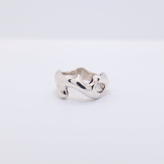 Molten Ring No. 021 - Handmade One of a Kind Ring in Recycled Silver