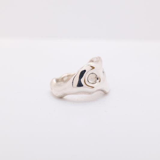 Molten Ring No. 023 - Handmade One of a Kind Ring in Recycled Silver