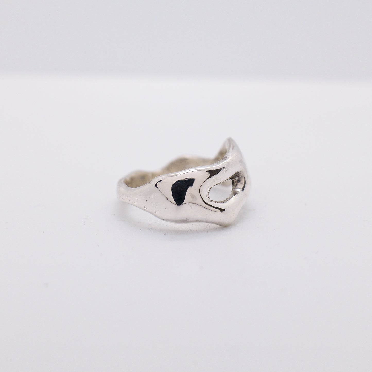 Molten Ring No. 040 - Handmade One of a Kind Ring in Recycled Silver