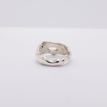 Molten Ring No. 040 - Handmade One of a Kind Ring in Recycled Silver