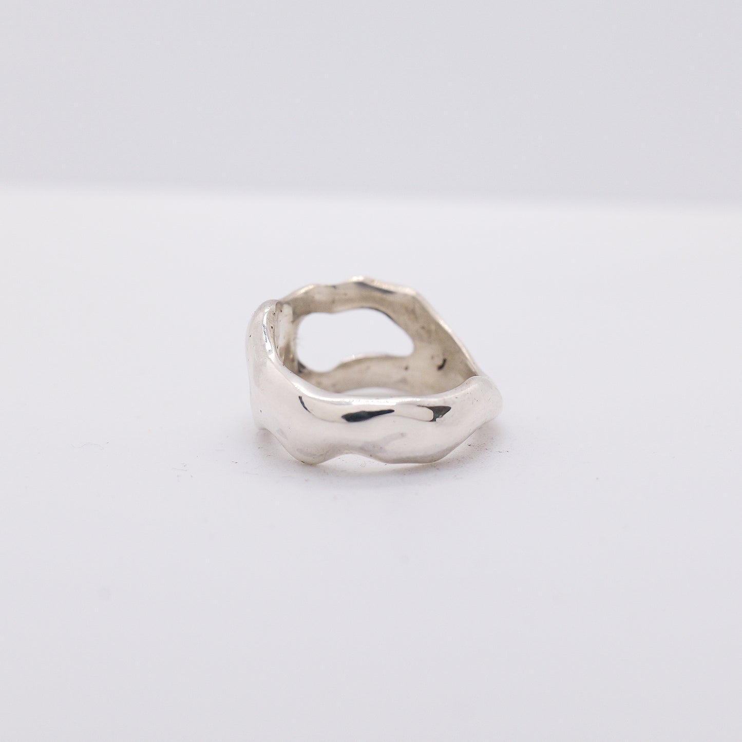 Molten Ring No. 041 - Handmade One of a Kind Ring in Recycled Silver