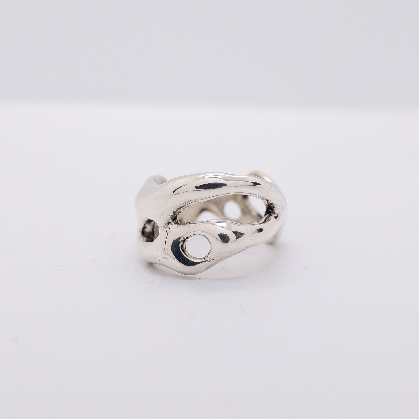 Molten Ring No. 042 - Handmade One of a Kind Ring in Recycled Silver