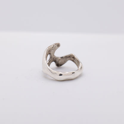 Molten Ring No. 043 - Handmade One of a Kind Ring in Recycled Silver