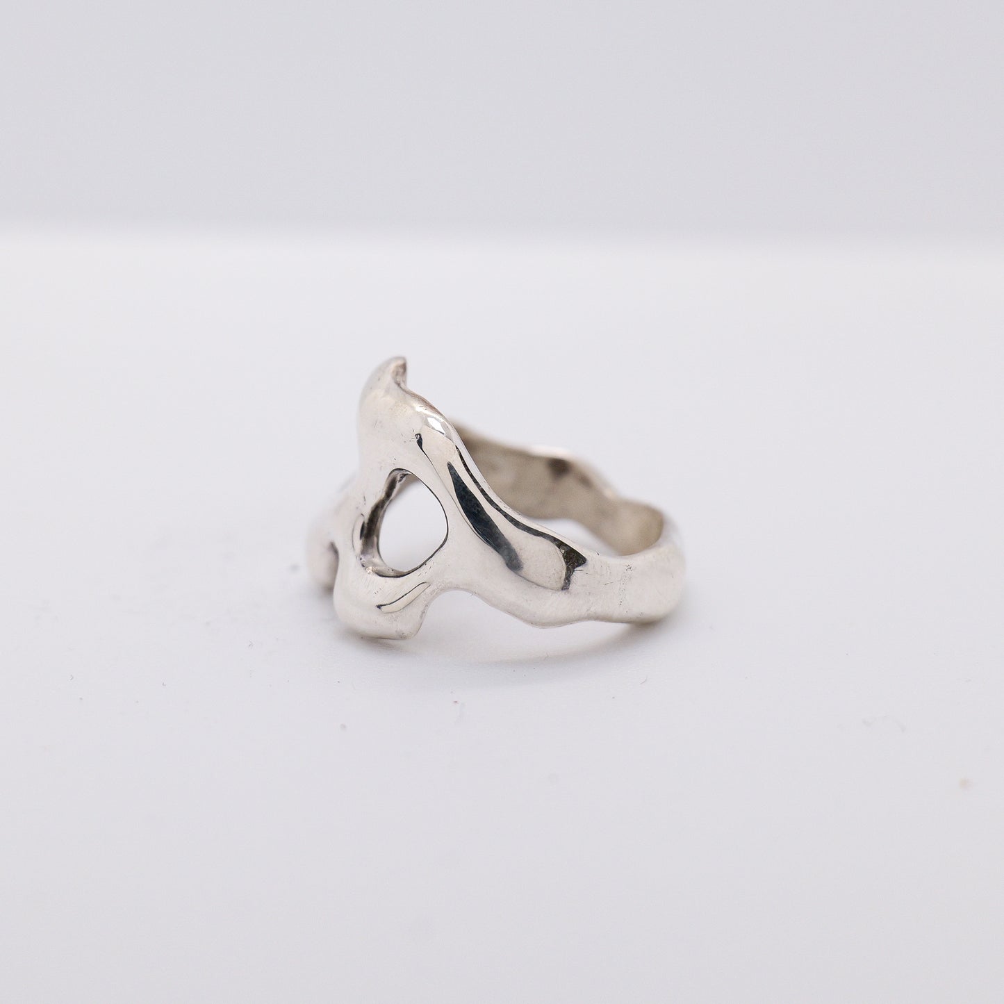 Molten Ring No. 043 - Handmade One of a Kind Ring in Recycled Silver
