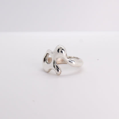 Molten Ring No. 045 - Handmade One of a Kind Ring in Recycled Silver