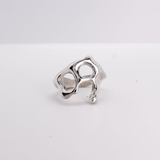 Molten Ring No. 047 - Handmade One of a Kind Ring in Recycled Silver