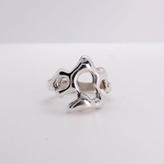 Molten Ring No. 049 - Handmade One of a Kind Ring in Recycled Silver