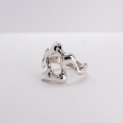 Molten Ring No. 049 - Handmade One of a Kind Ring in Recycled Silver