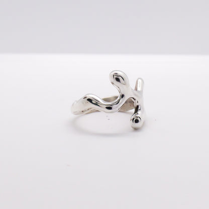 Molten Ring No. 052 - Handmade One of a Kind Ring in Recycled Silver