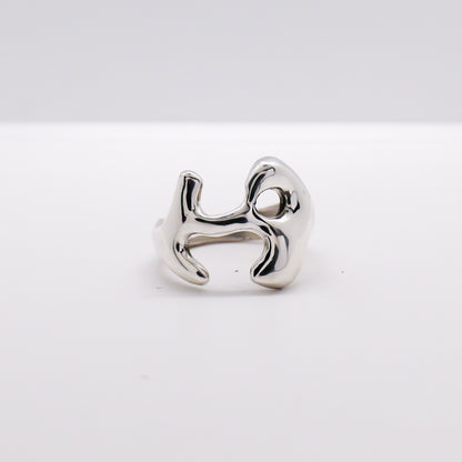 Molten Ring No. 054 - Handmade One of a Kind Ring in Recycled Silver