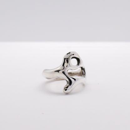 Molten Ring No. 062 - Handmade One of a Kind Ring in Recycled Silver