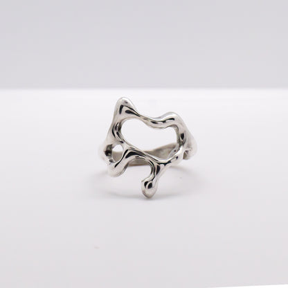 Molten Ring No. 064 - Handmade One of a Kind Ring in Recycled Silver