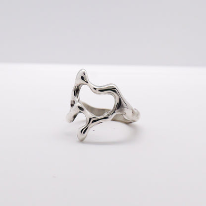 Molten Ring No. 064 - Handmade One of a Kind Ring in Recycled Silver