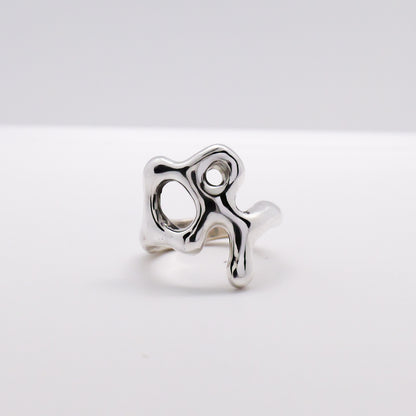 Molten Ring No. 065 - Handmade One of a Kind Ring in Recycled Silver