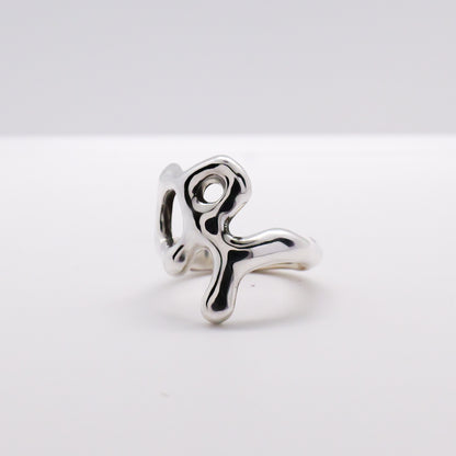 Molten Ring No. 065 - Handmade One of a Kind Ring in Recycled Silver