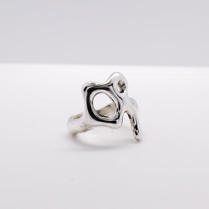 Molten Ring No. 065 - Handmade One of a Kind Ring in Recycled Silver