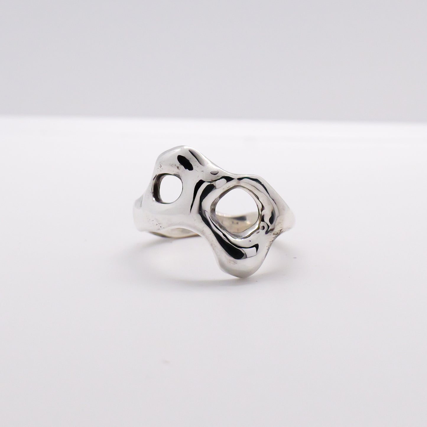 Molten Ring No. 066 - Handmade One of a Kind Ring in Recycled Silver