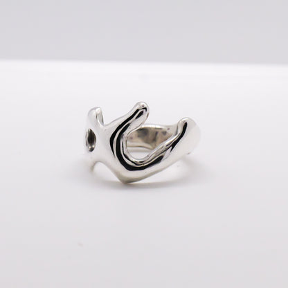 Molten Ring No. 067 - Handmade One of a Kind Ring in Recycled Silver