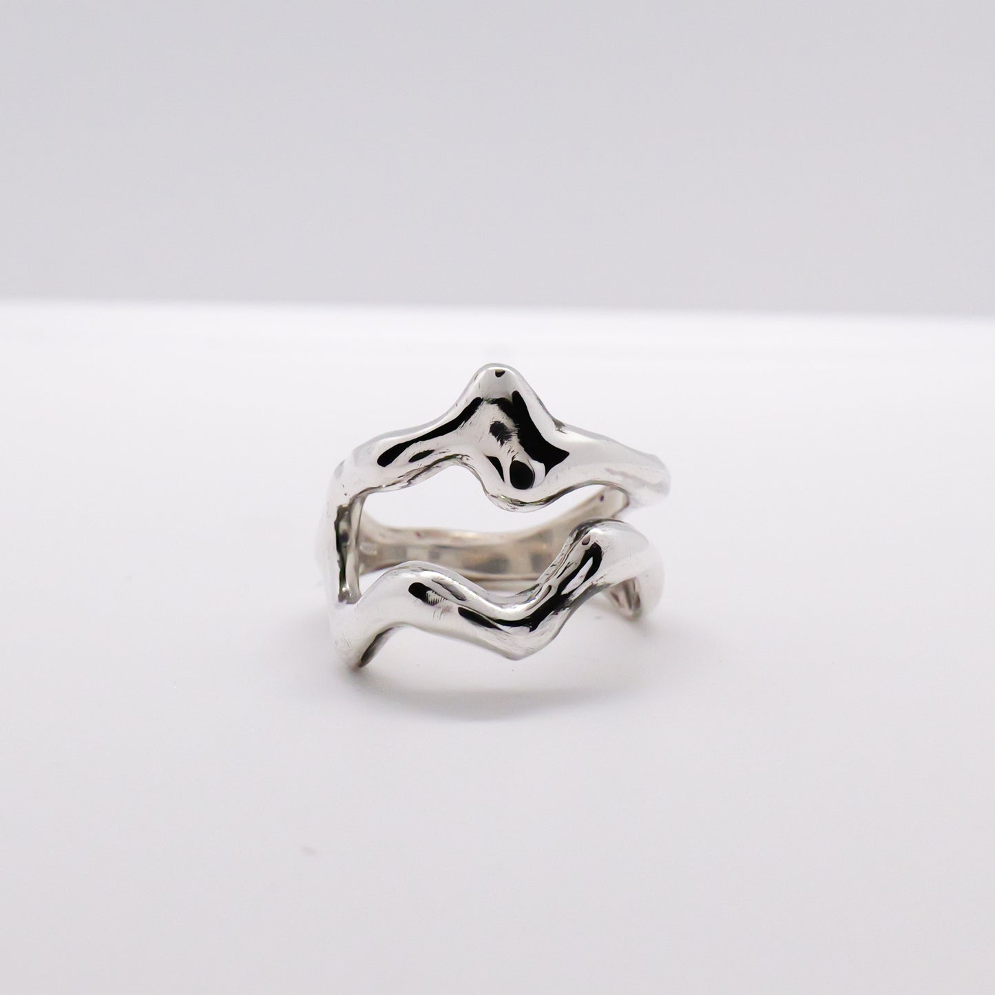 Molten Ring No. 068 - Handmade One of a Kind Ring in Recycled Silver