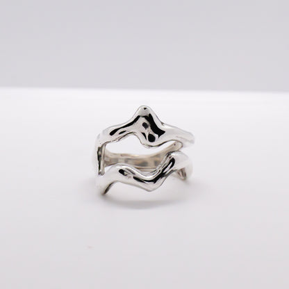 Molten Ring No. 068 - Handmade One of a Kind Ring in Recycled Silver