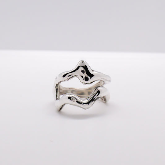 Molten Ring No. 068 - Handmade One of a Kind Ring in Recycled Silver