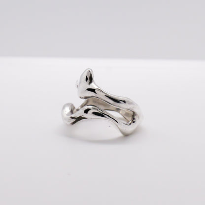 Molten Ring No. 068 - Handmade One of a Kind Ring in Recycled Silver